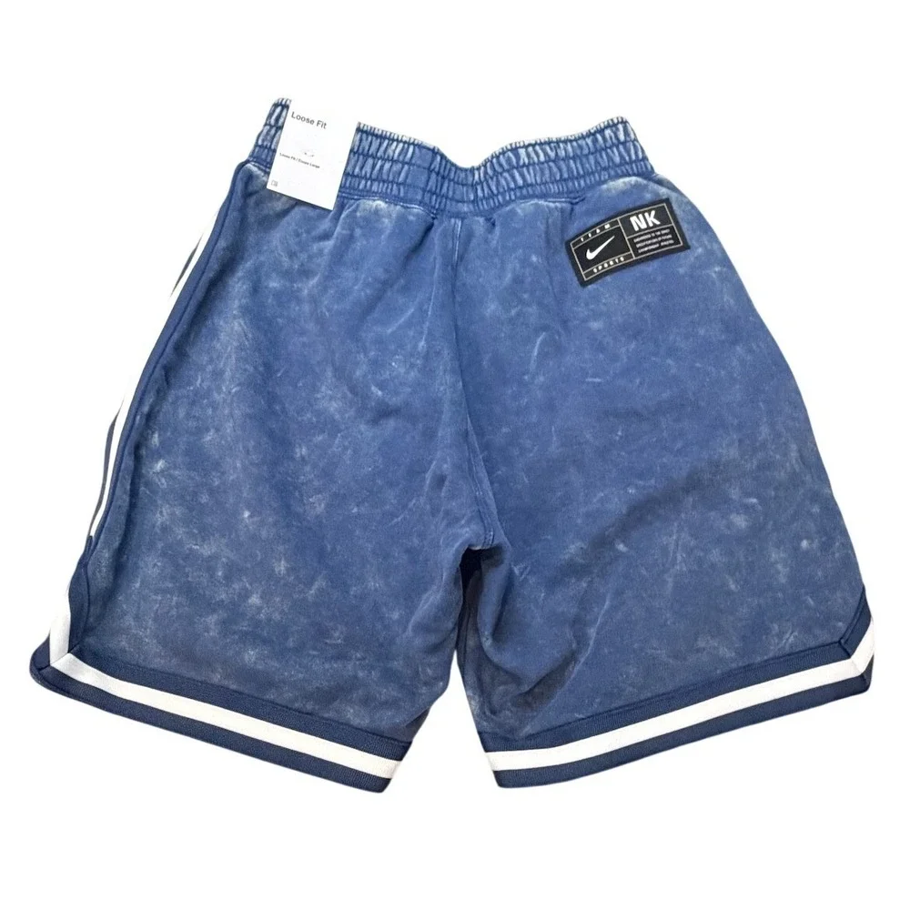 Nike DNA Fleece Basketball Shorts Blue Acid Wash‎ Look Size Medium (10-12)